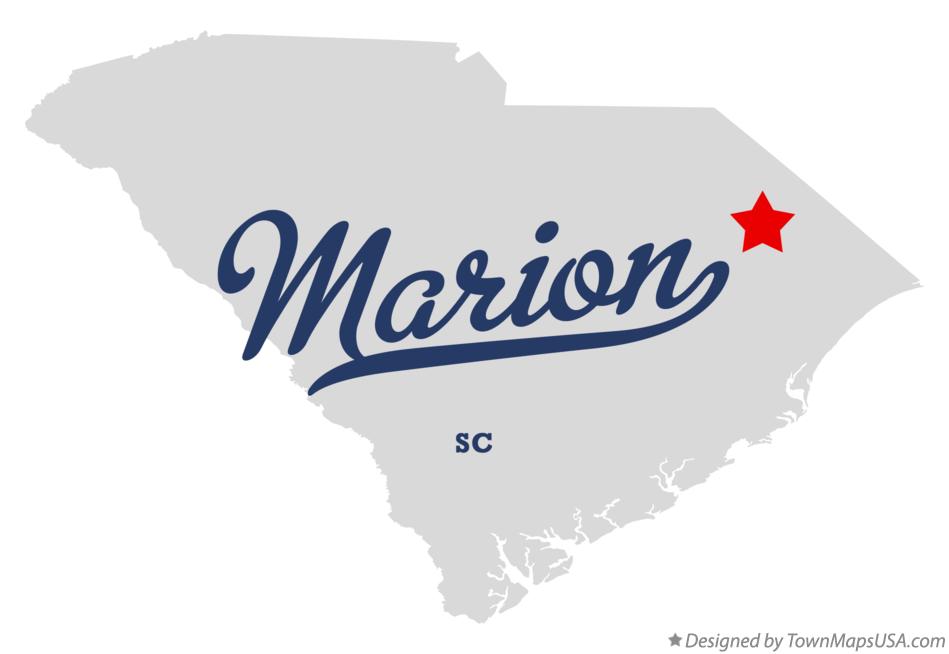 Map of Marion South Carolina SC