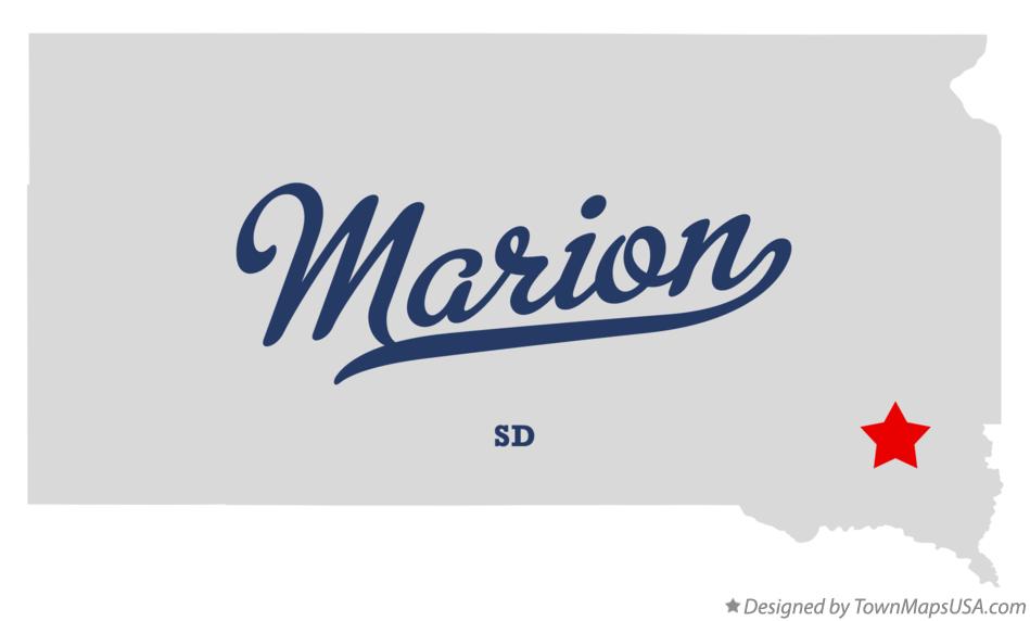 Map of Marion South Dakota SD