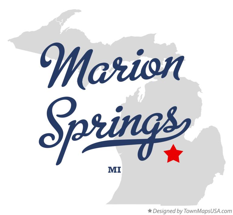 Map of Marion Springs Michigan MI