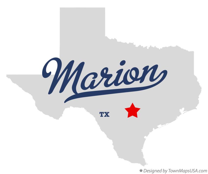 Map of Marion Texas TX