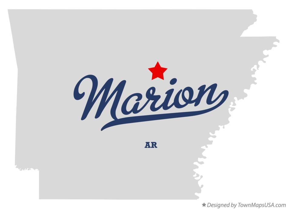 Map of Marion Arkansas AR