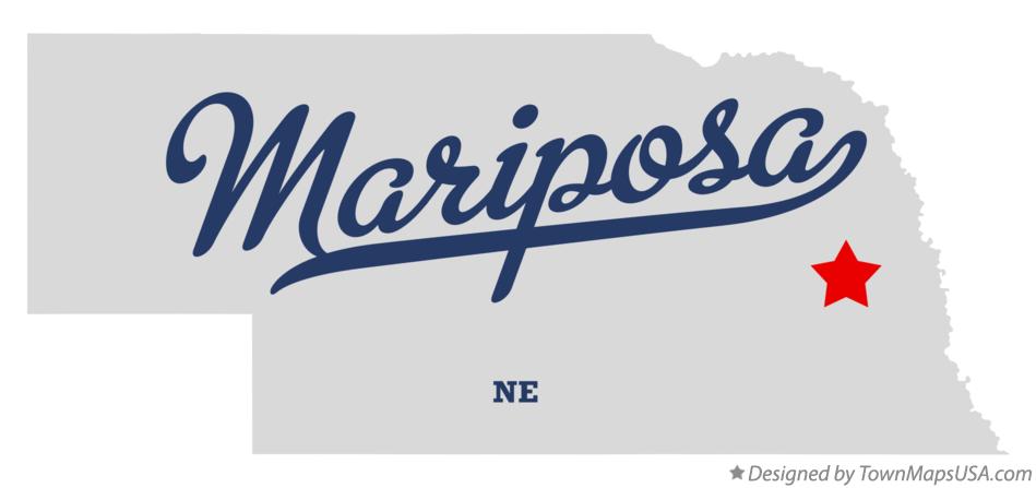 Map of Mariposa Nebraska NE