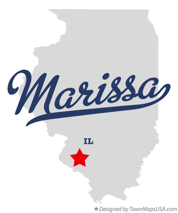 Map of Marissa Illinois IL