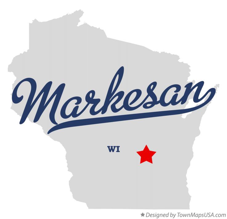 Map of Markesan Wisconsin WI