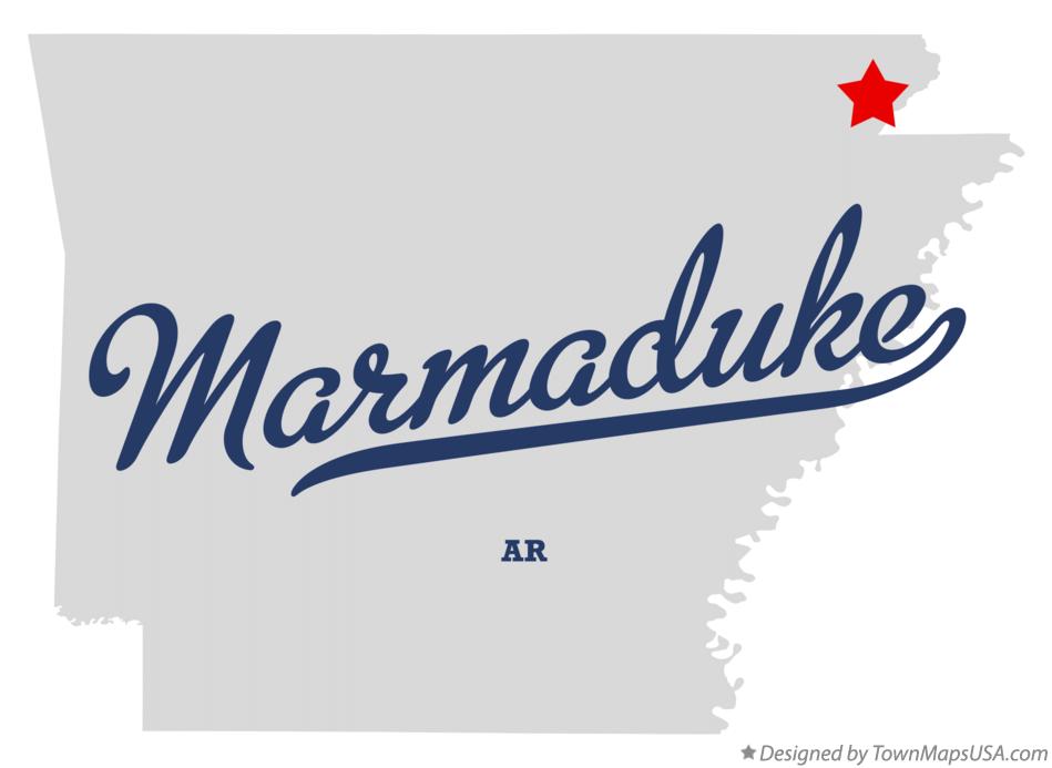 Map of Marmaduke Arkansas AR