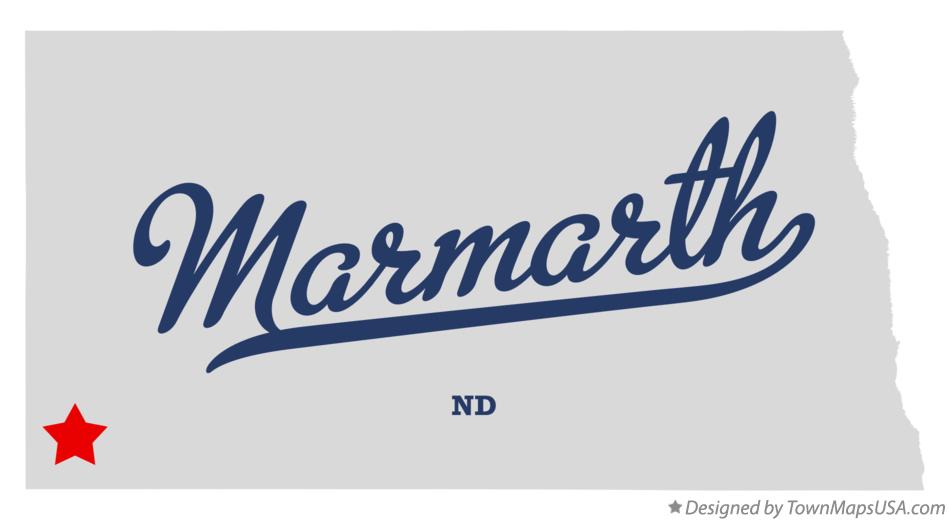 Map of Marmarth North Dakota ND