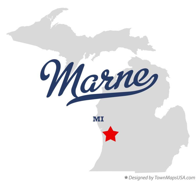 Map of Marne Michigan MI
