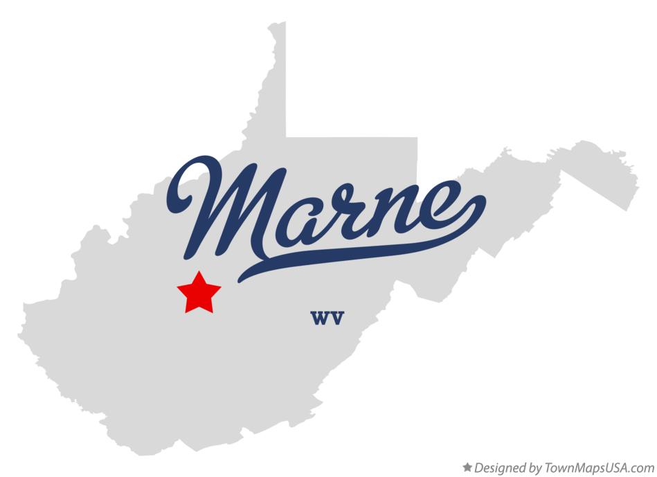 Map of Marne West Virginia WV