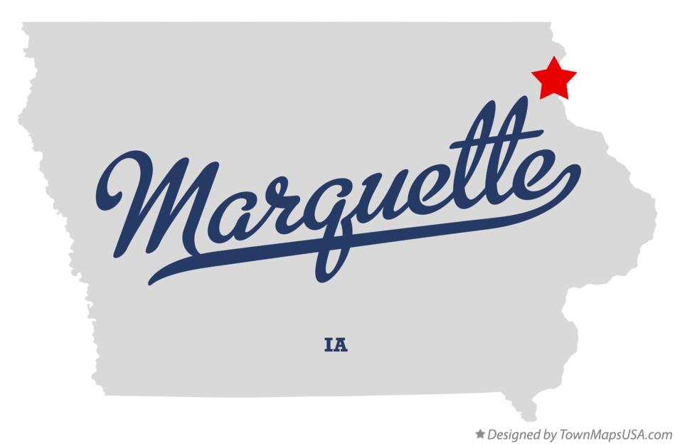 Map of Marquette Iowa IA