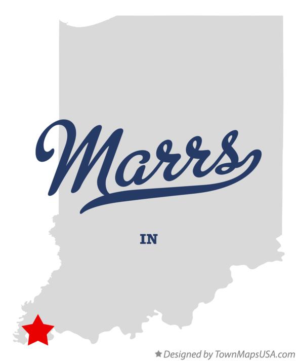 Map of Marrs Indiana IN