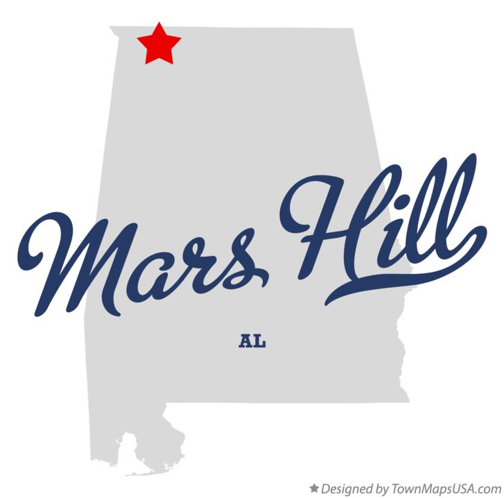 Map of Mars Hill Alabama AL