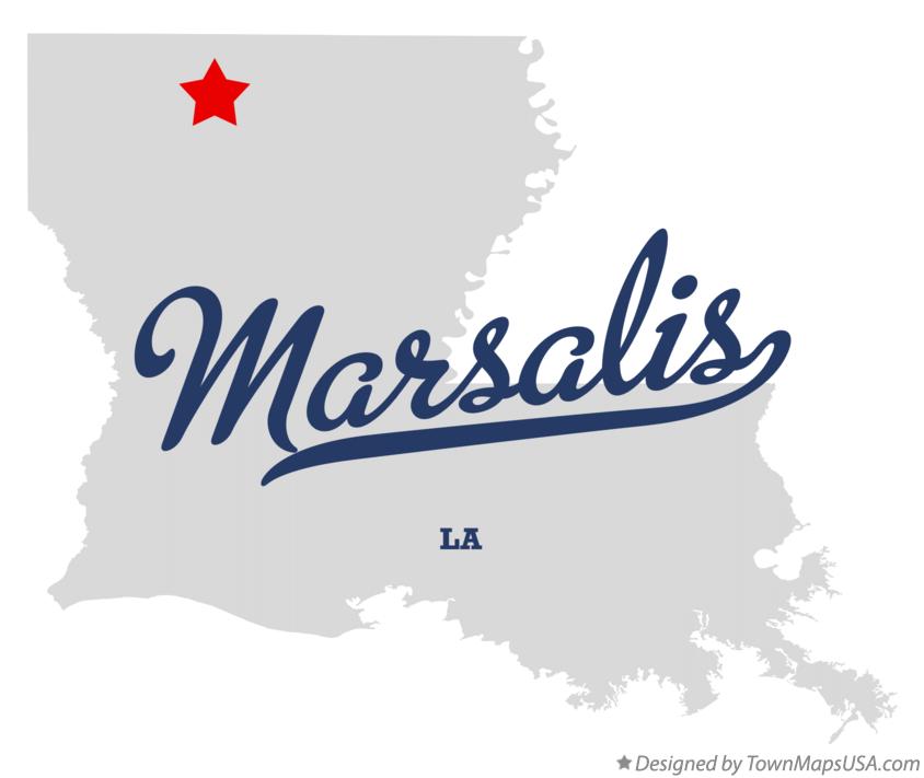 Map of Marsalis Louisiana LA
