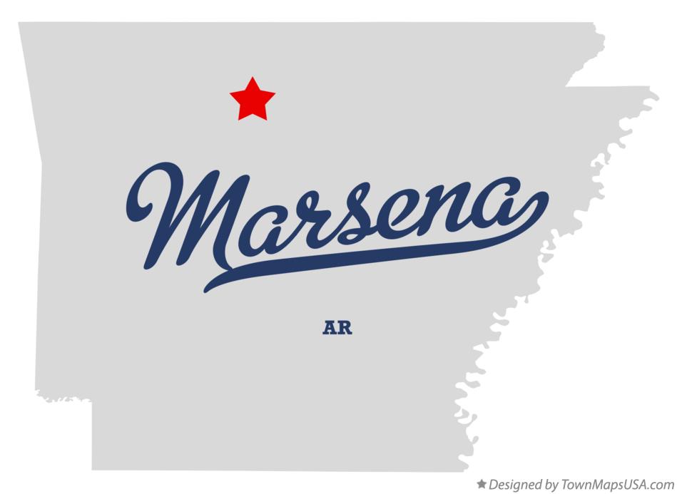 Map of Marsena Arkansas AR