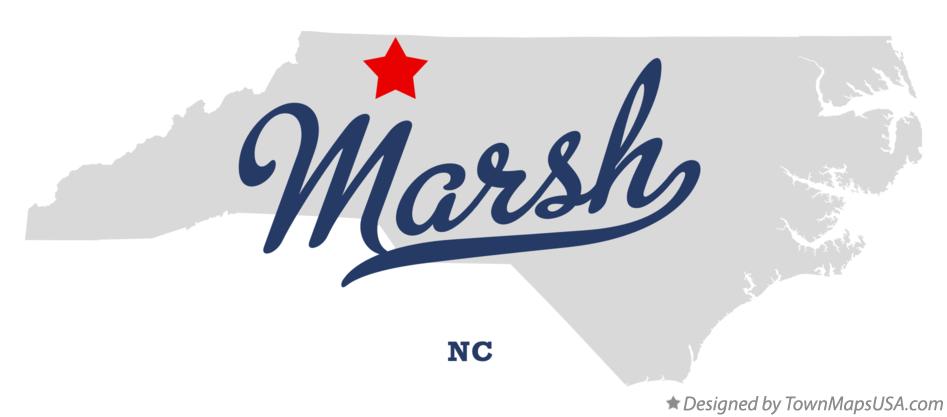 Map of Marsh North Carolina NC