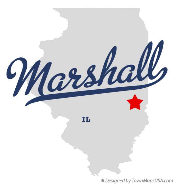 Map of Marshall IL Illinois