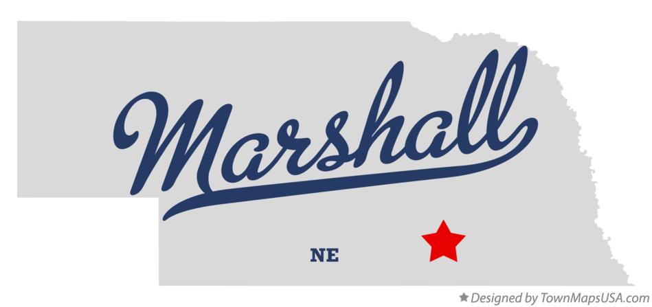 Map of Marshall Nebraska NE