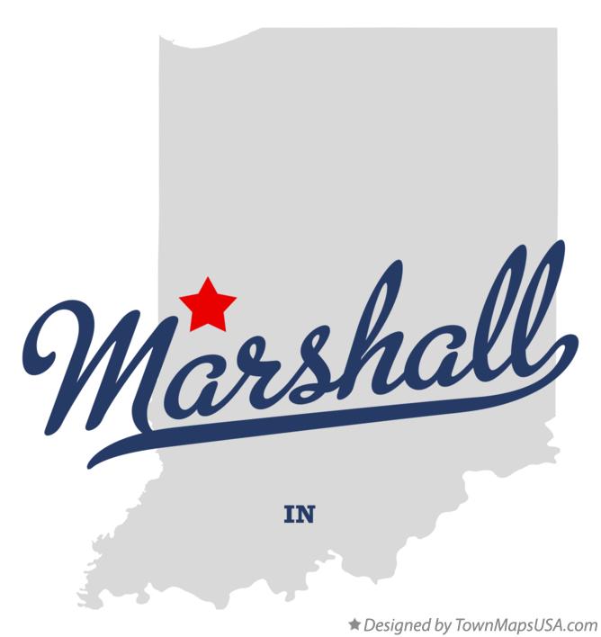 Map of Marshall Indiana IN