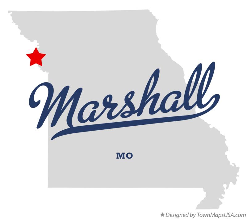 Map of Marshall Missouri MO
