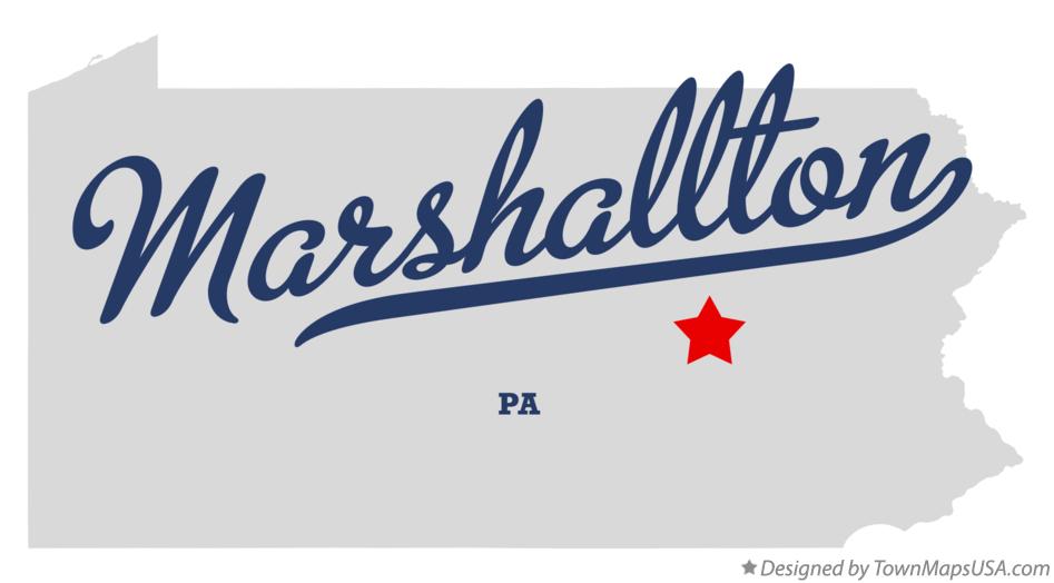 Map of Marshallton Pennsylvania PA