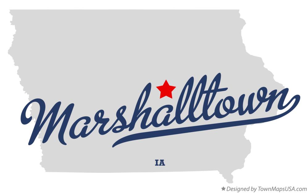 Map of Marshalltown Iowa IA