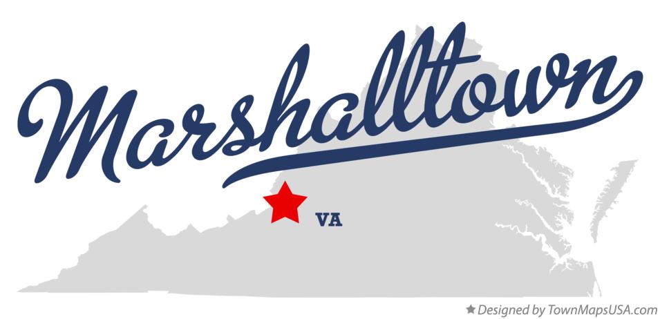 Map of Marshalltown Virginia VA