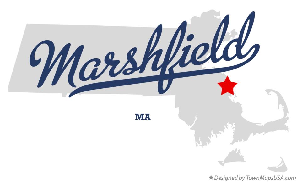 Map of Marshfield Massachusetts MA