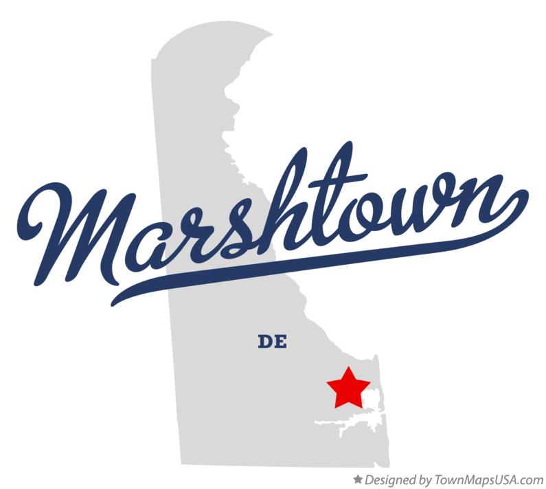 Map of Marshtown Delaware DE