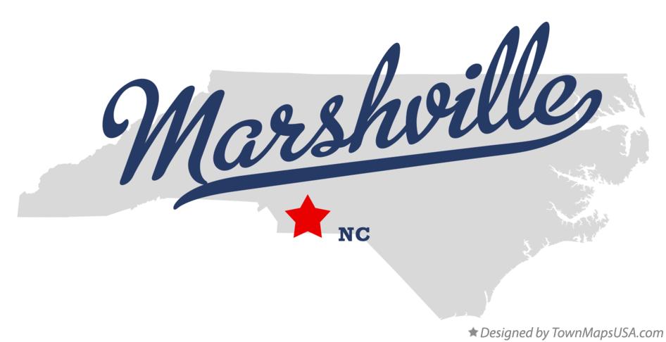 Map of Marshville North Carolina NC