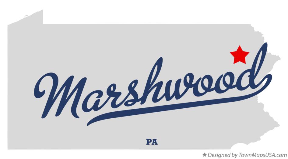 Map of Marshwood Pennsylvania PA