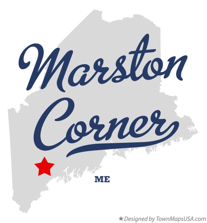 Map of Marston Corner Maine ME