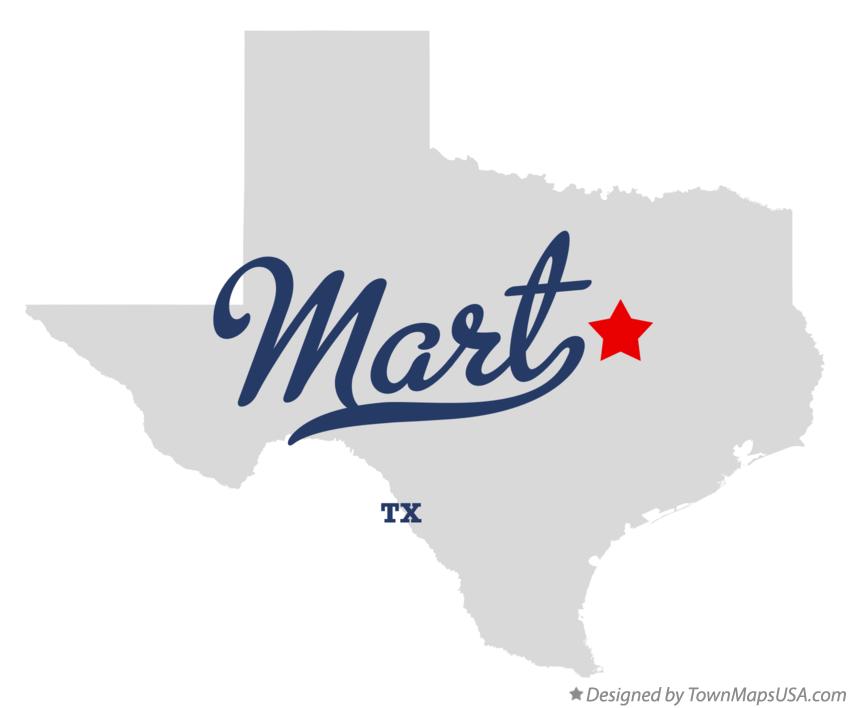 Map of Mart Texas TX