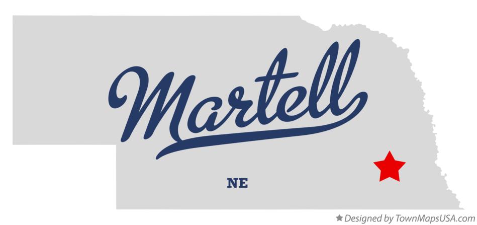 Map of Martell Nebraska NE