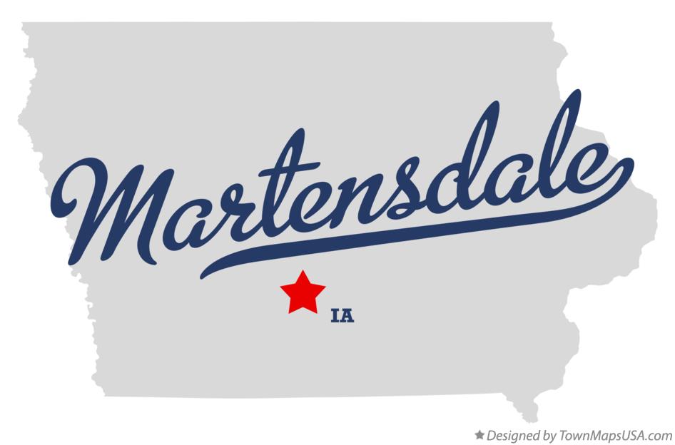 Map of Martensdale Iowa IA