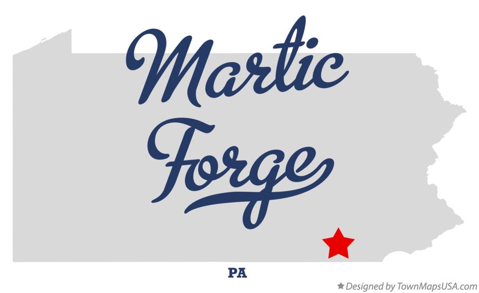 Map of Martic Forge Pennsylvania PA