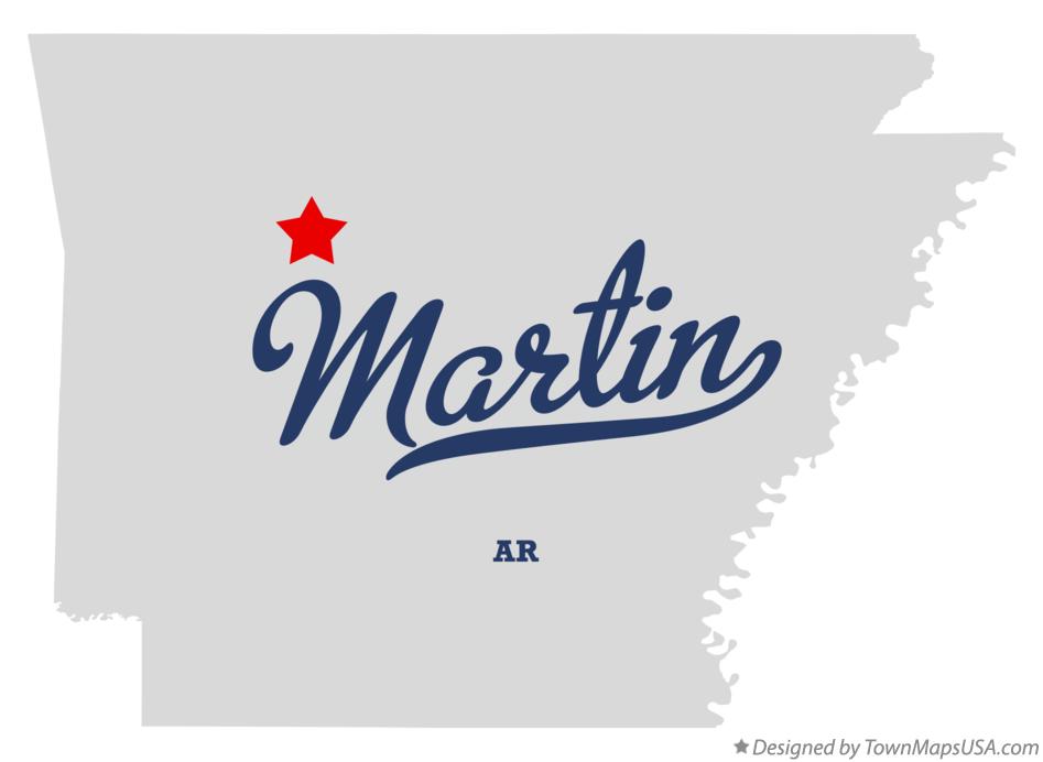 Map of Martin Arkansas AR