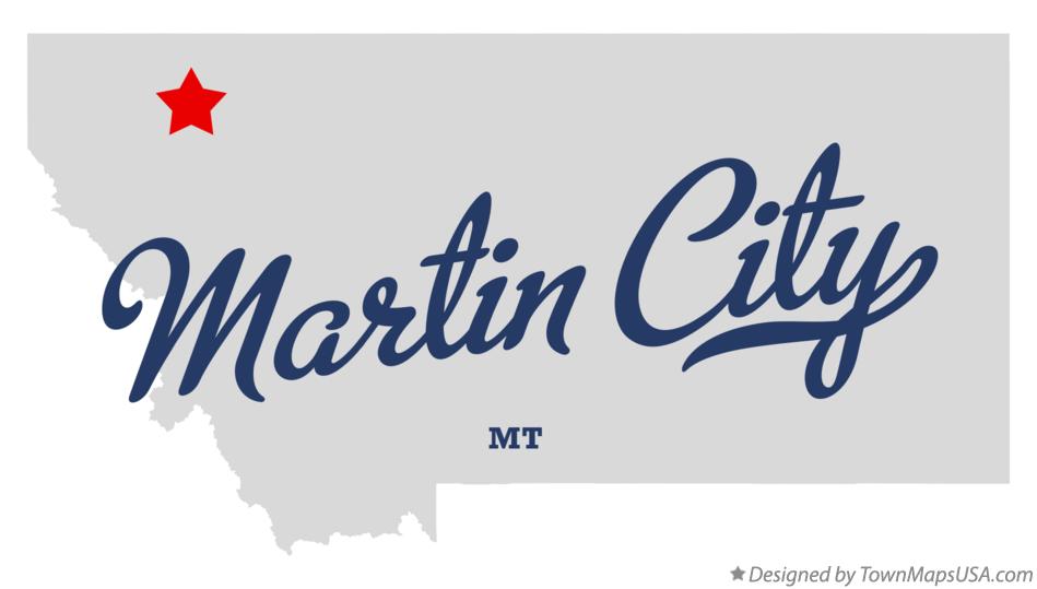 Map of Martin City Montana MT