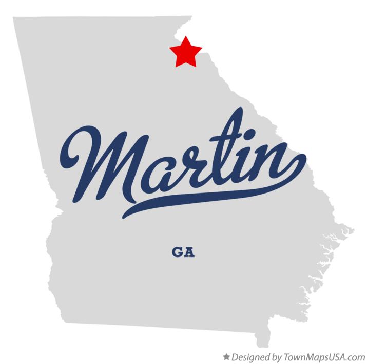 Map of Martin Georgia GA