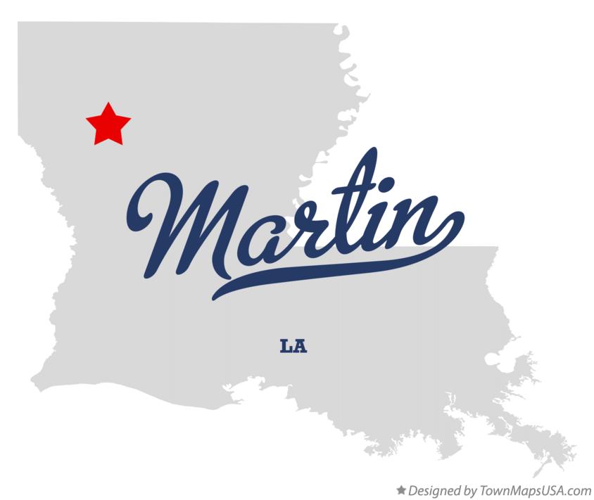 Map of Martin Louisiana LA