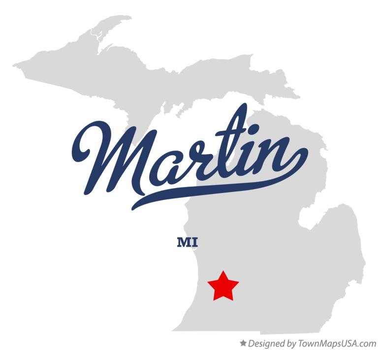 Map of Martin Michigan MI