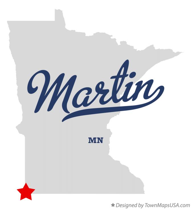 Map of Martin Minnesota MN