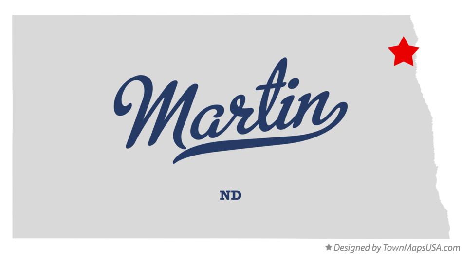 Map of Martin North Dakota ND