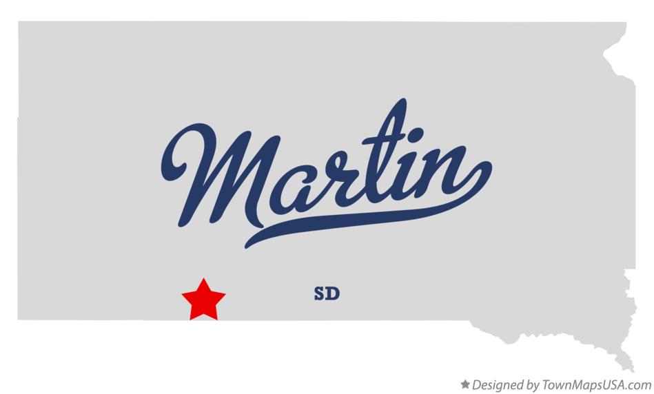 Map of Martin South Dakota SD