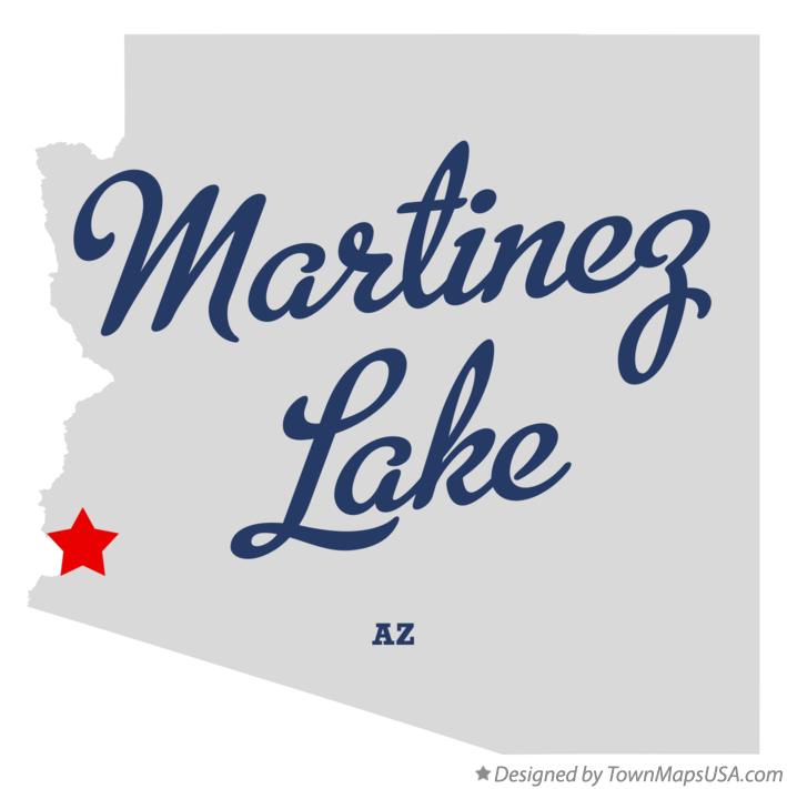 Map of Martinez Lake Arizona AZ