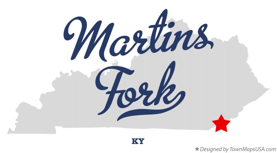 Map of Martins Fork Kentucky KY