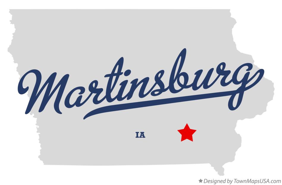Map of Martinsburg Iowa IA