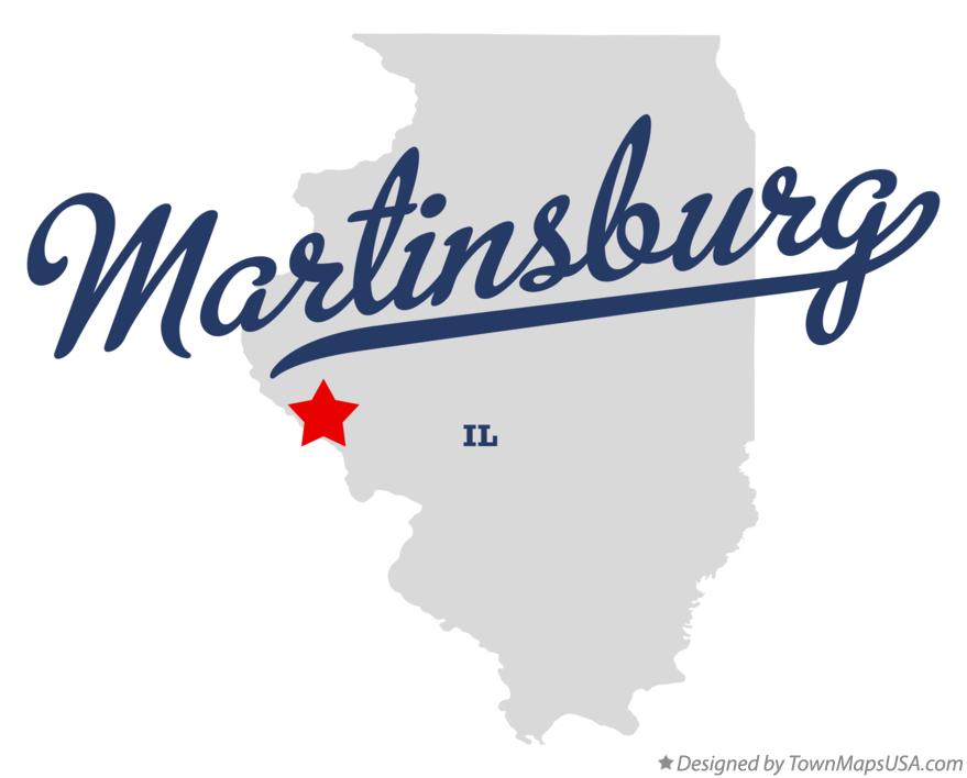 Map of Martinsburg Illinois IL