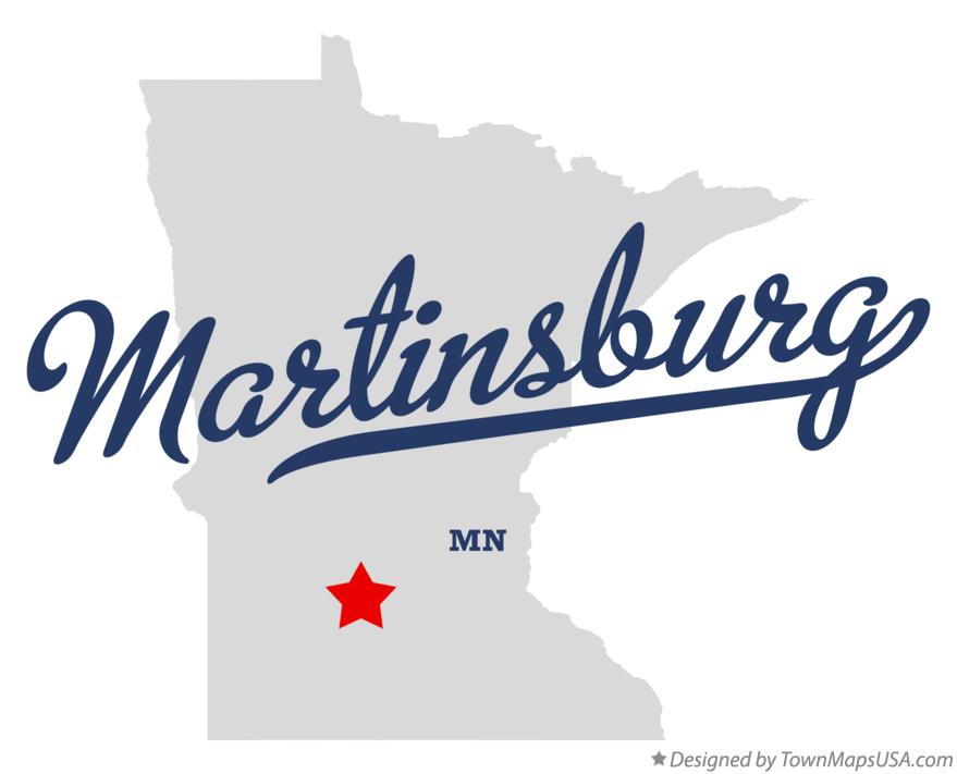 Map of Martinsburg Minnesota MN