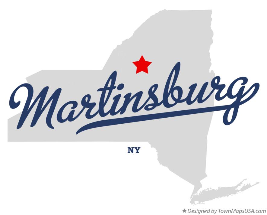 Map of Martinsburg New York NY