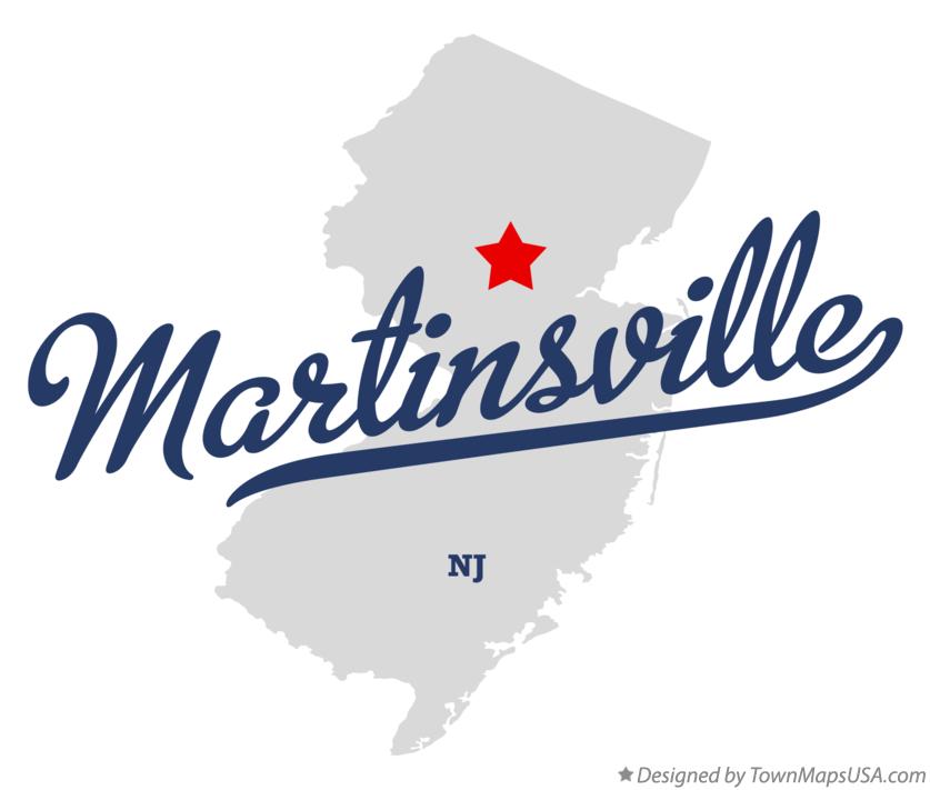 Map of Martinsville New Jersey NJ