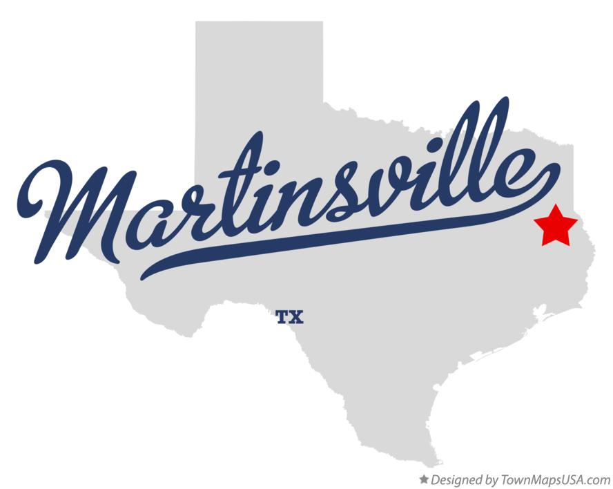 Map of Martinsville Texas TX